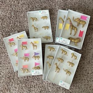 Target Animal Gold Zoo Party Cupcake Picks Placeholders Kids Birthday Party